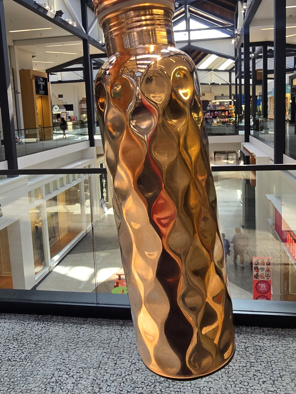 Textured Copper-Tone Decorative Vase - Copper - Picture 2 of 7